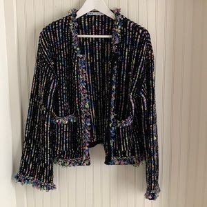 Zara open front Multi-Coloured Cardigan Blazer